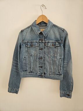 Levis Denim Jacket Womens Small Classic Blue Jean